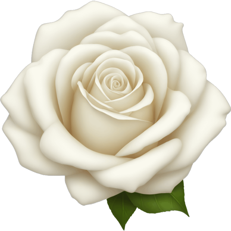 A big white rose in heart emoji