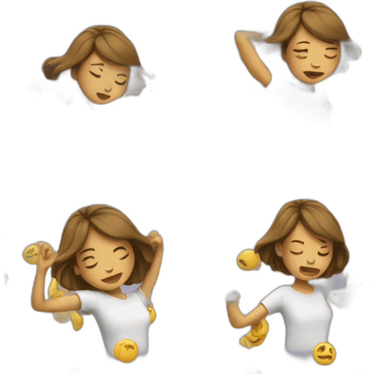 Fille qui dab emoji