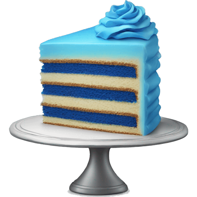 Realistic blue layered cake emoji