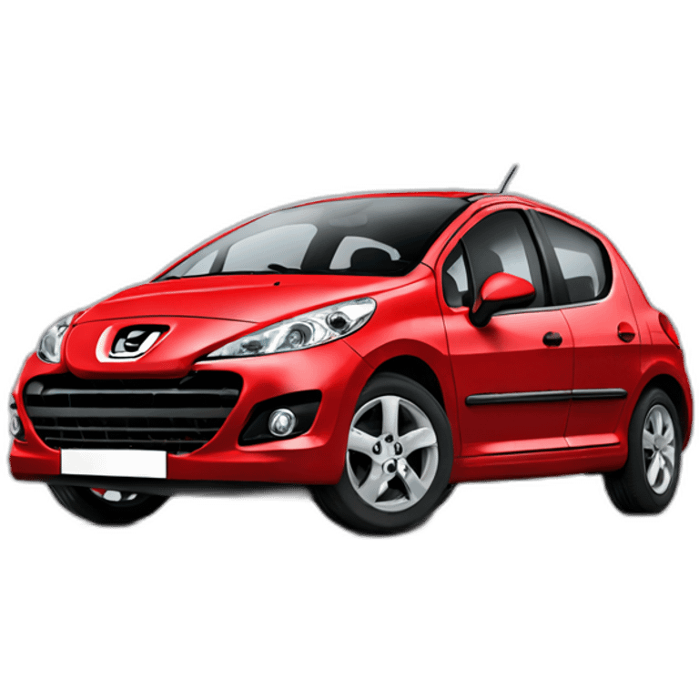 A red peugeot 207 emoji