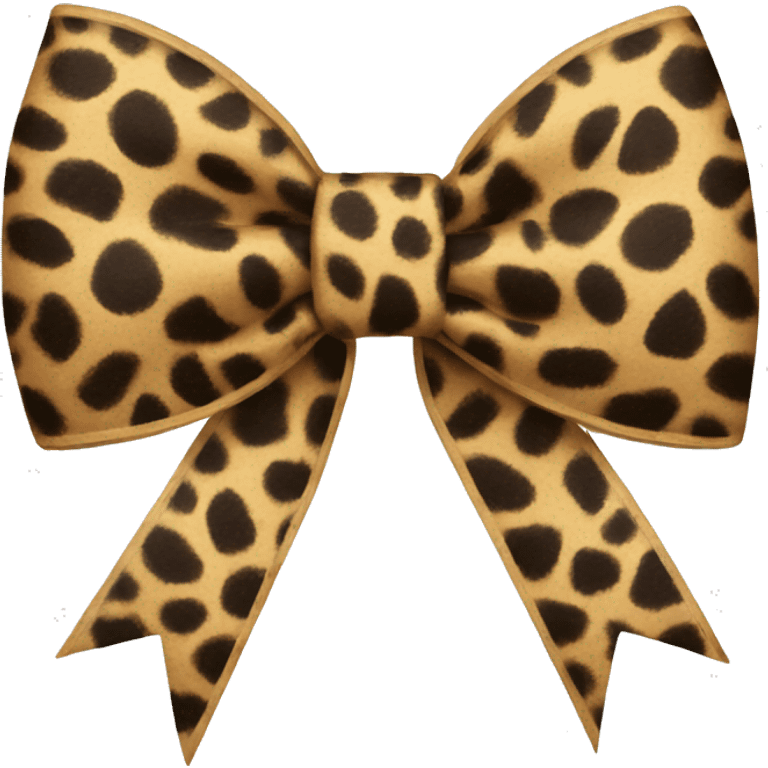 Leopard print bow emoji