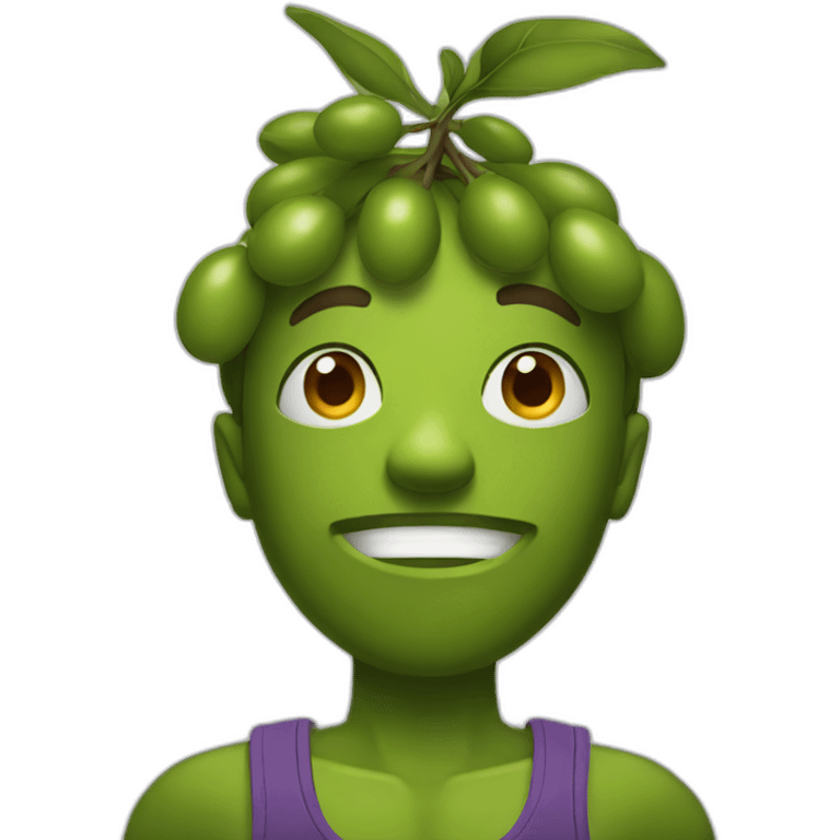 Jacked olive emoji