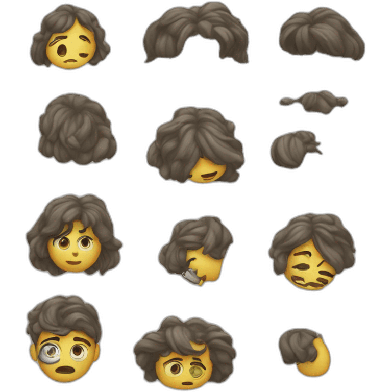 Le melange en la colere et la tristesse emoji