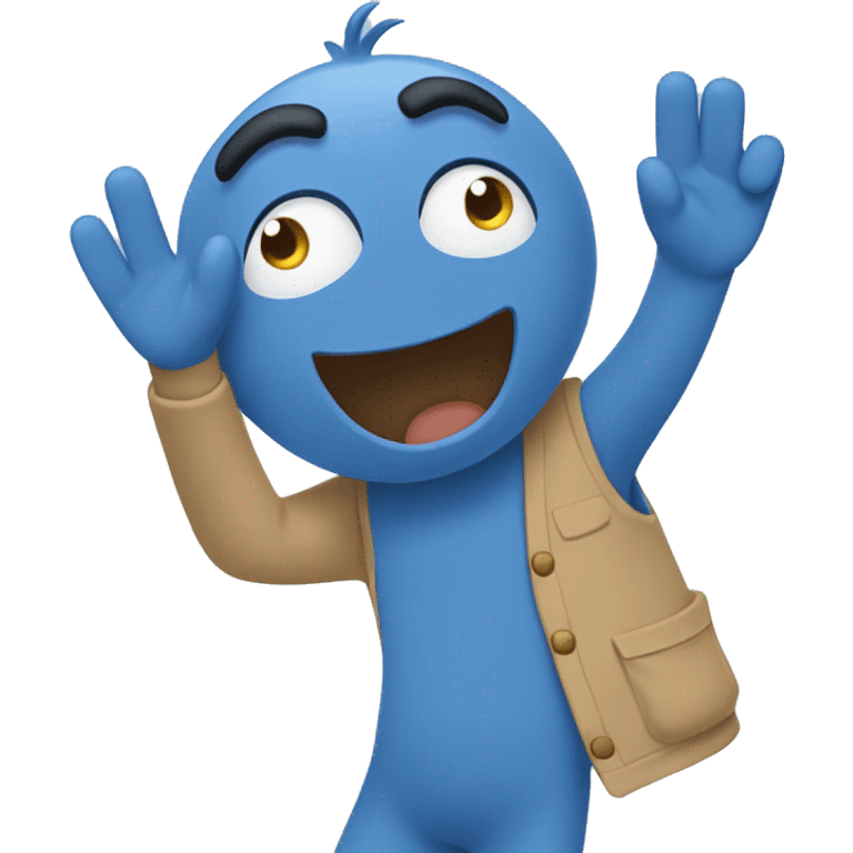 Bluey waving emoji