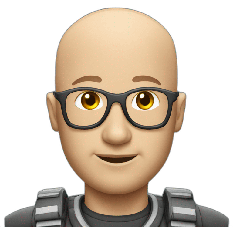 Bald dji Drone pilot emoji