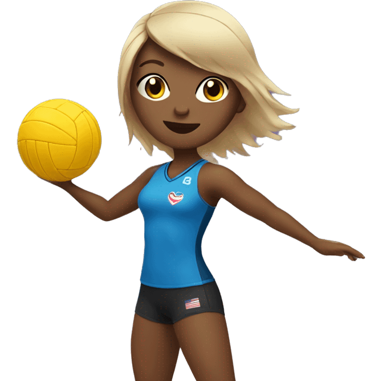 summer olympics girl playing volleyball emoji