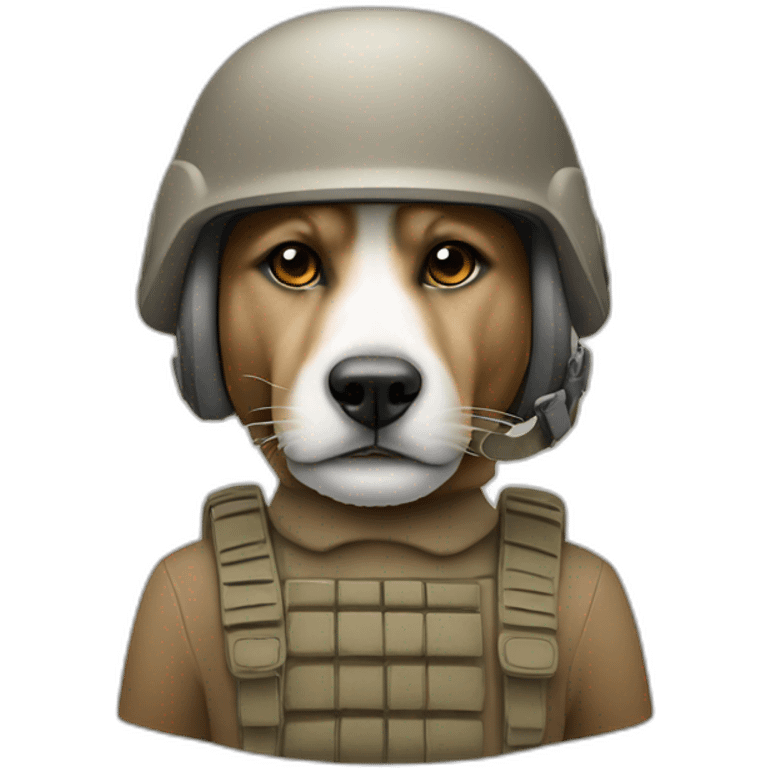 Taupe animal avec un casque de soldat emoji