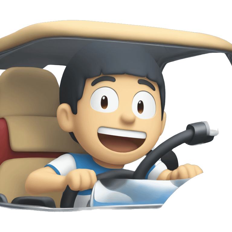 Doraemon driving  emoji