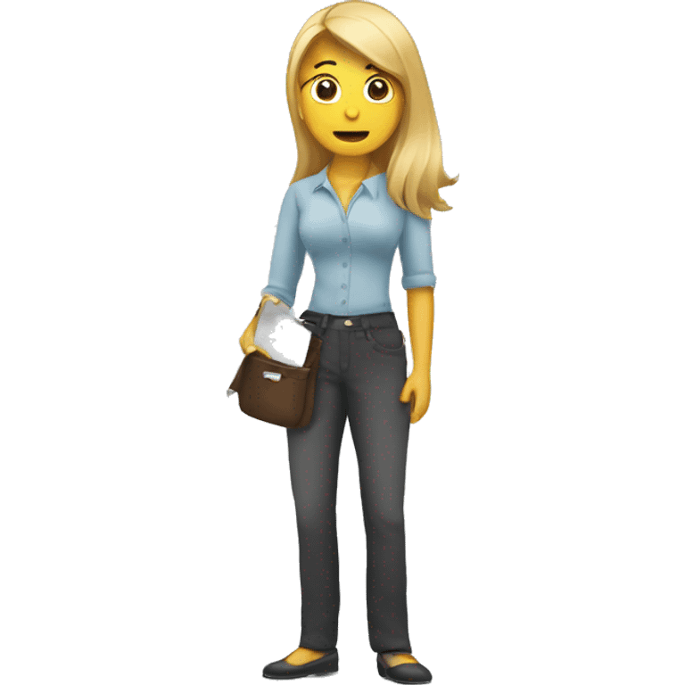 Woman showing empty pocket she’s broke  emoji