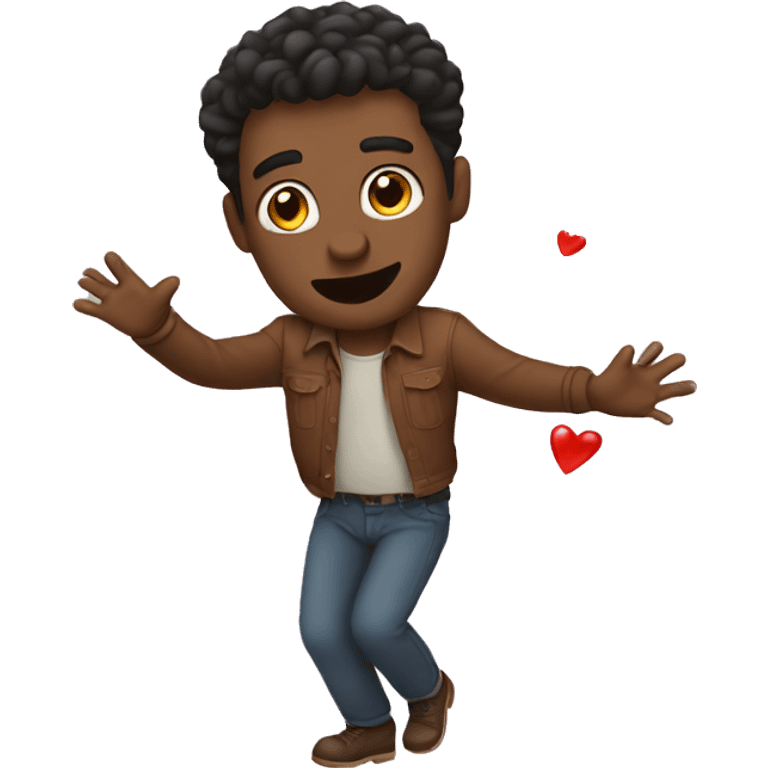 A man falling in love emoji