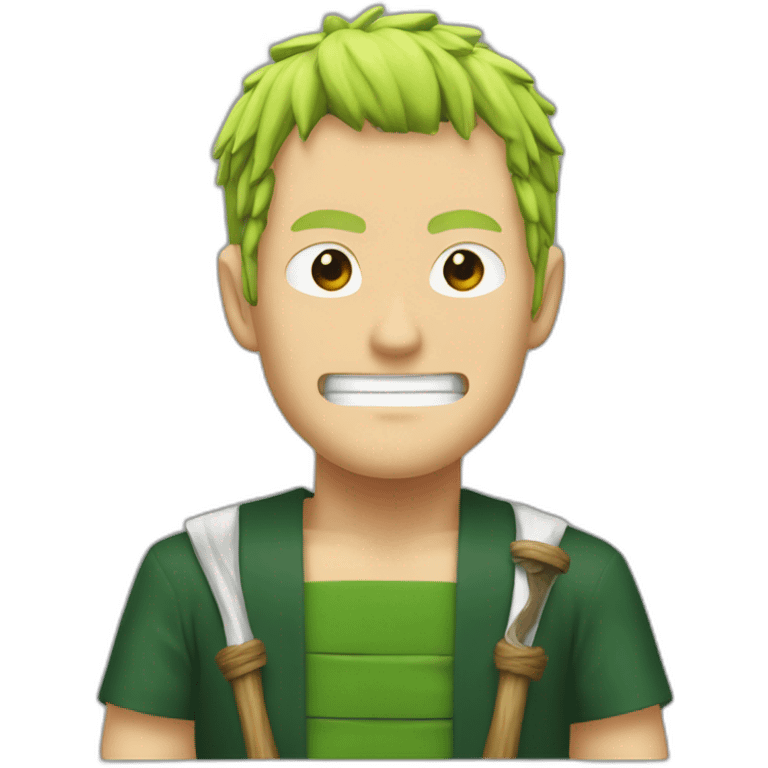 Zoro qui boit de la bière emoji