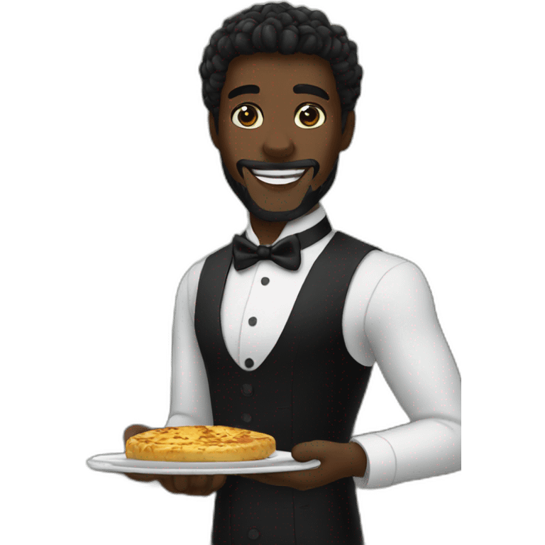 black panther as a waiter emoji