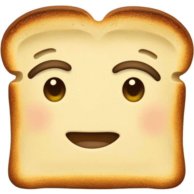 A regular toast without smile inside. emoji