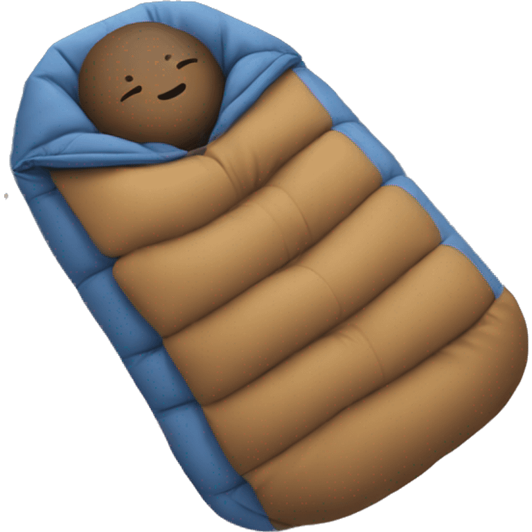 Sleeping bag under the open sky with stars emoji