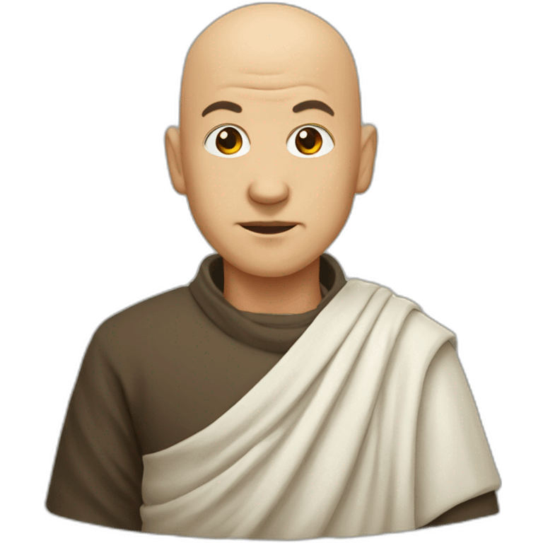 Bald monk emoji