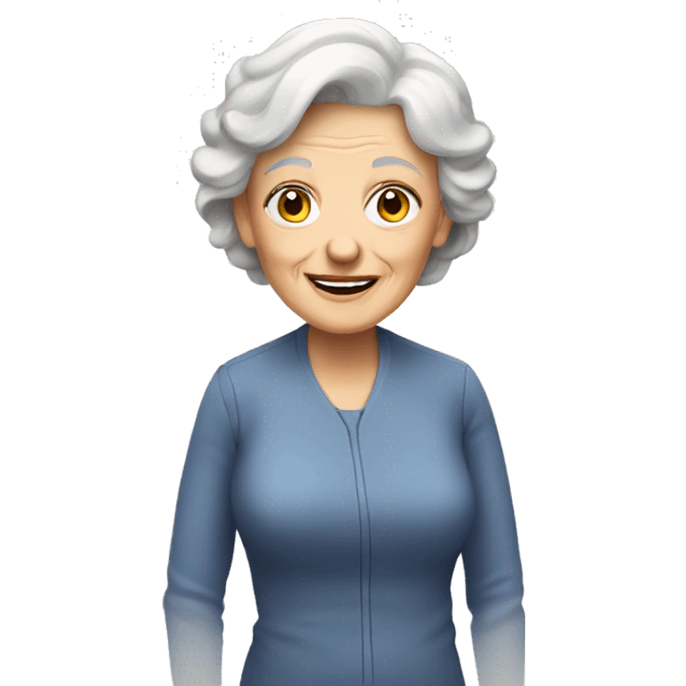 senior white lady emoji