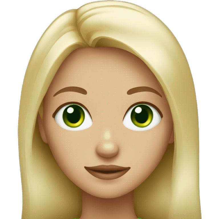 Blonde girl with green eyes emoji