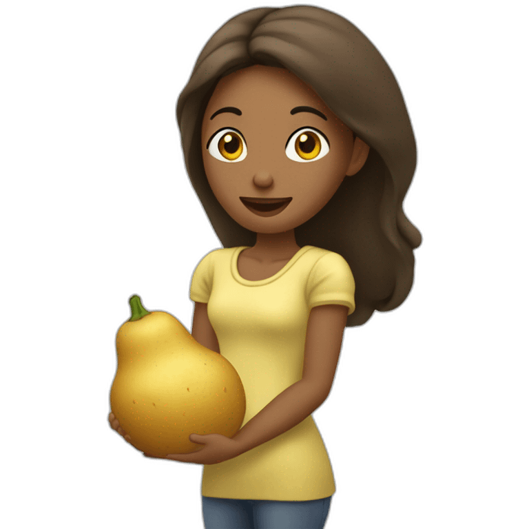 Une femme avec une patate à la place de la tête emoji