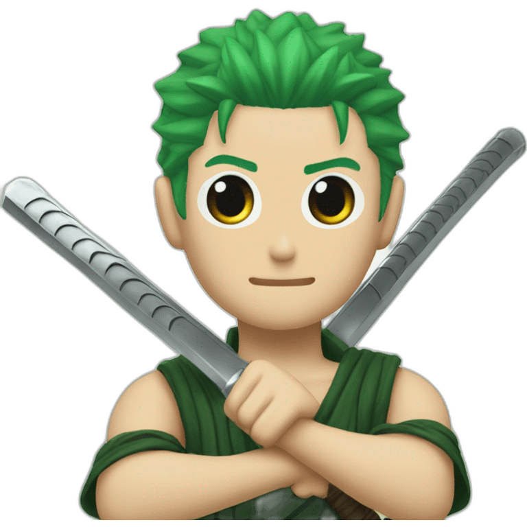 Roronoa zoro 3 sword emoji