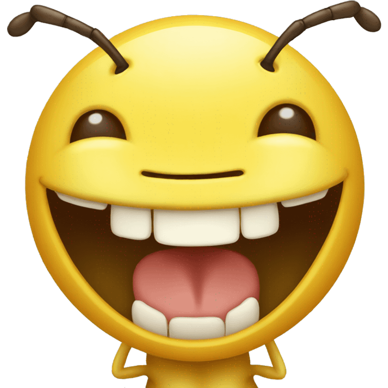 yellow laughing ant emoji