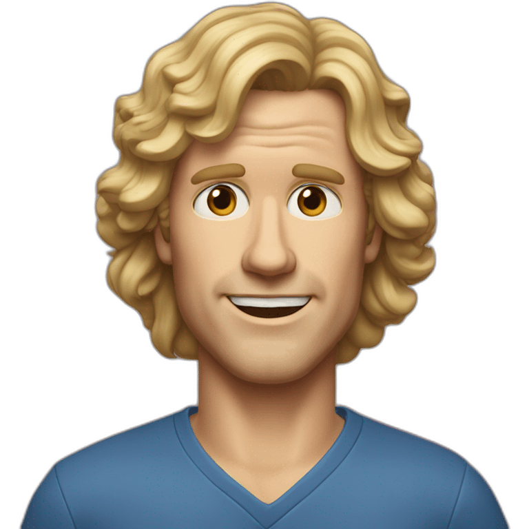 will ferrel realistic long blonde hair emoji