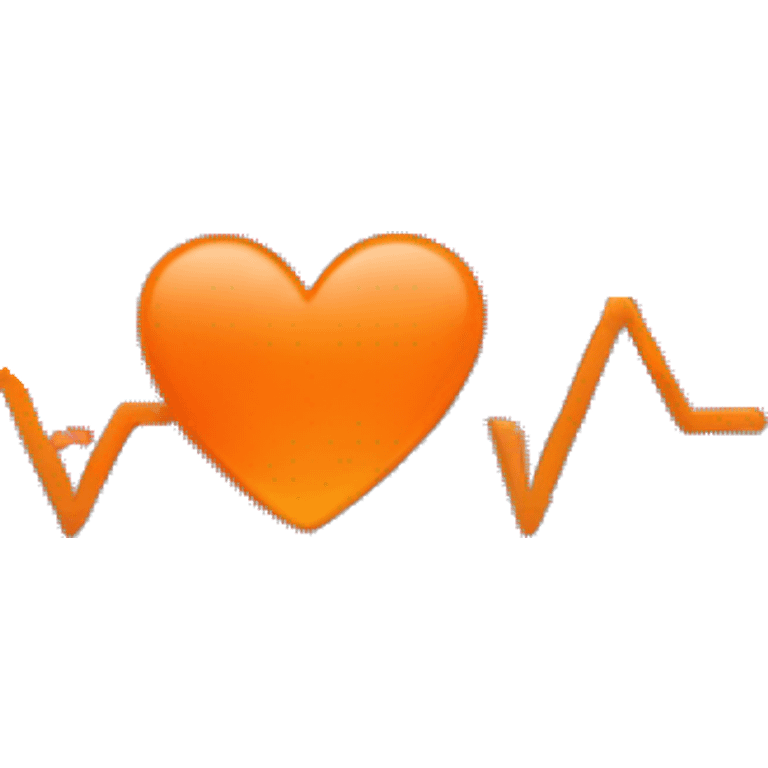 cardiogram gray to orange emoji