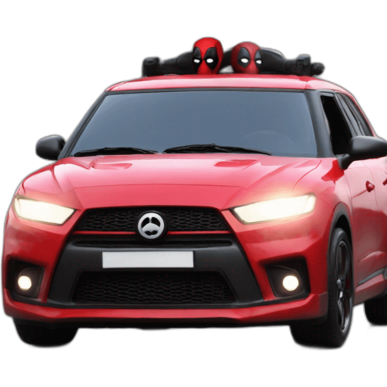 Voiture deadpool  emoji