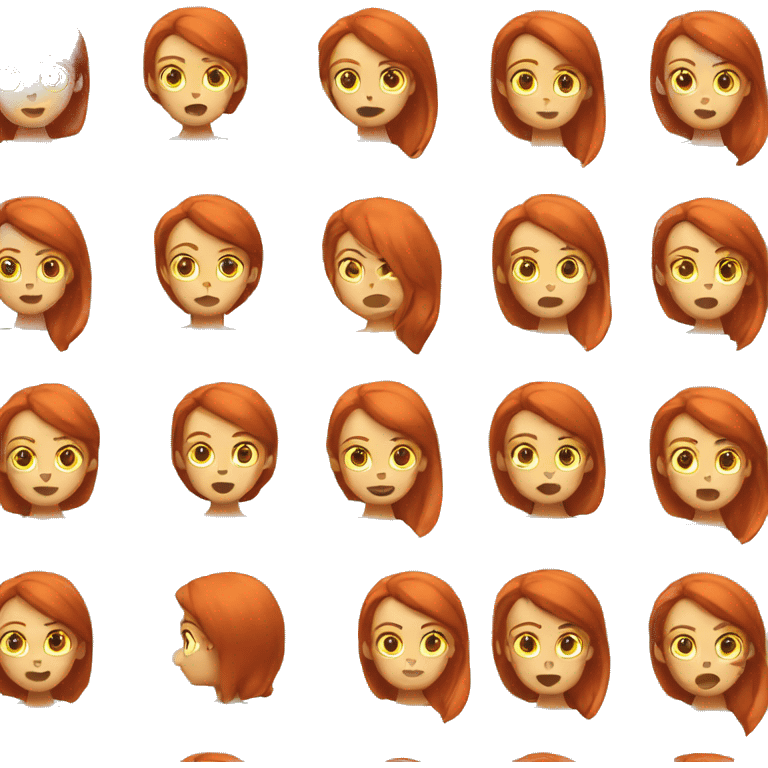 A woman shrugging her shoulders to indicate a lack of knowledge with red hair emoji