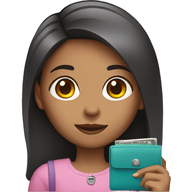 girl with wallet in hand emoji