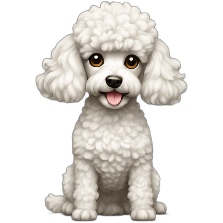 Dog poodle miniature full-height emoji