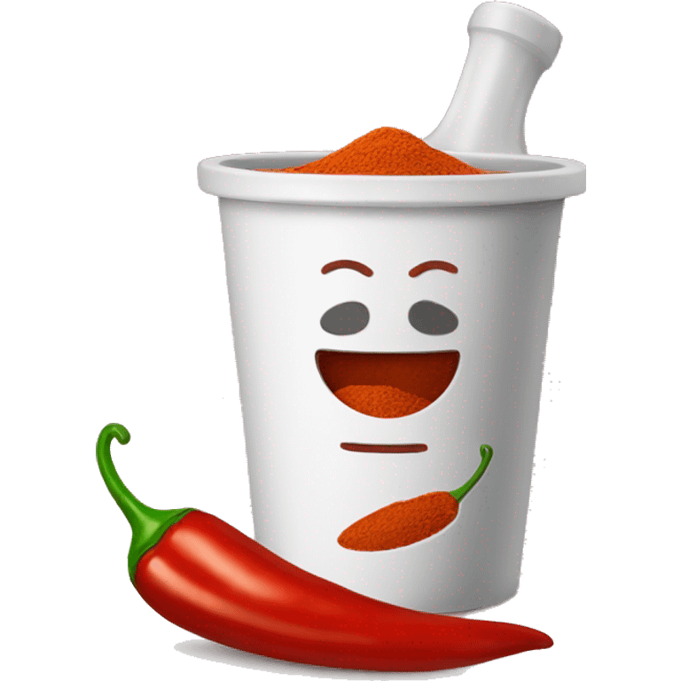 Chilli powder with cup emoji