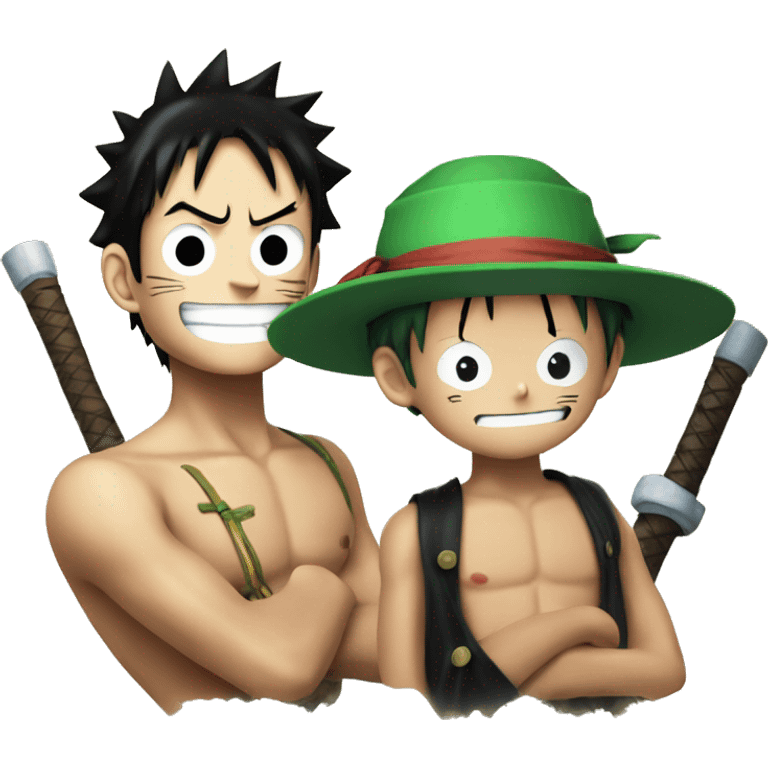 Luffy and zoro emoji