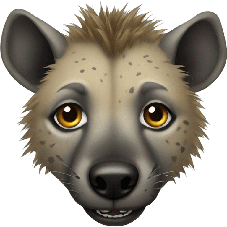 Hyena with chin hair emoji