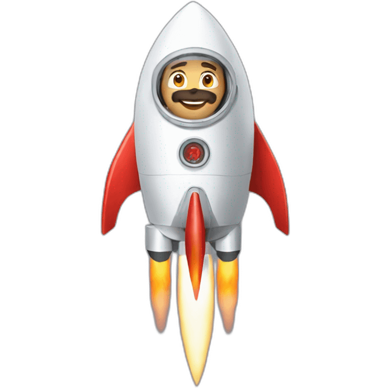 MÁRIO BROS PILOTING A ROCKET emoji