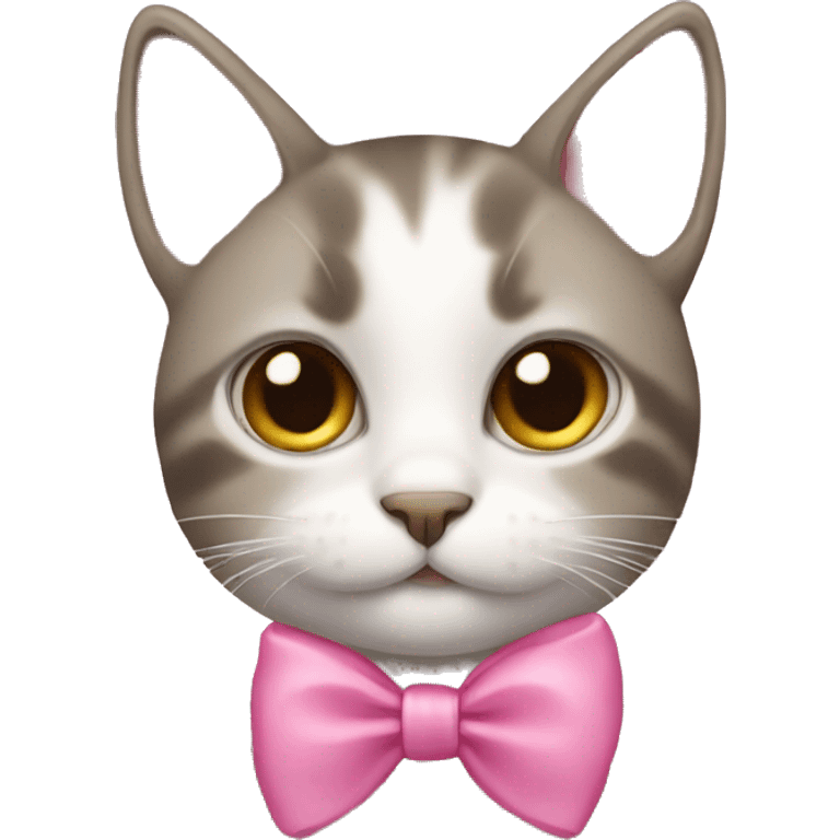 Cat with pink bow emoji