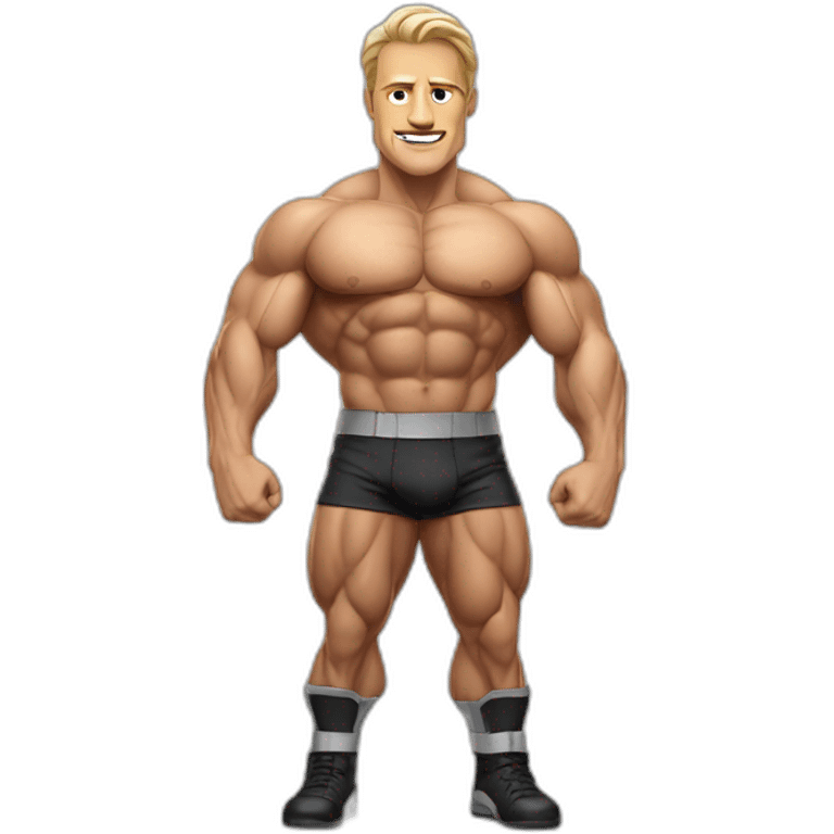 ultra muscular pro bodybuilder german great leader emoji