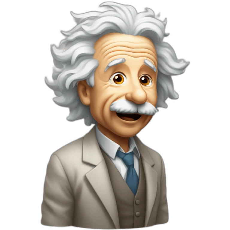 Einstein sacando la lengua emoji