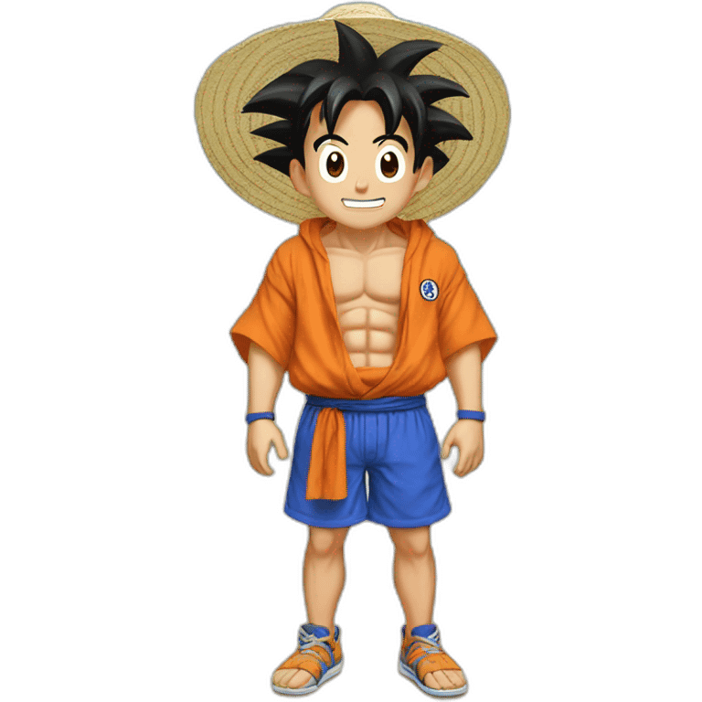 Goku on vacation emoji