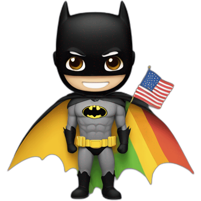 Batman with pride flag emoji