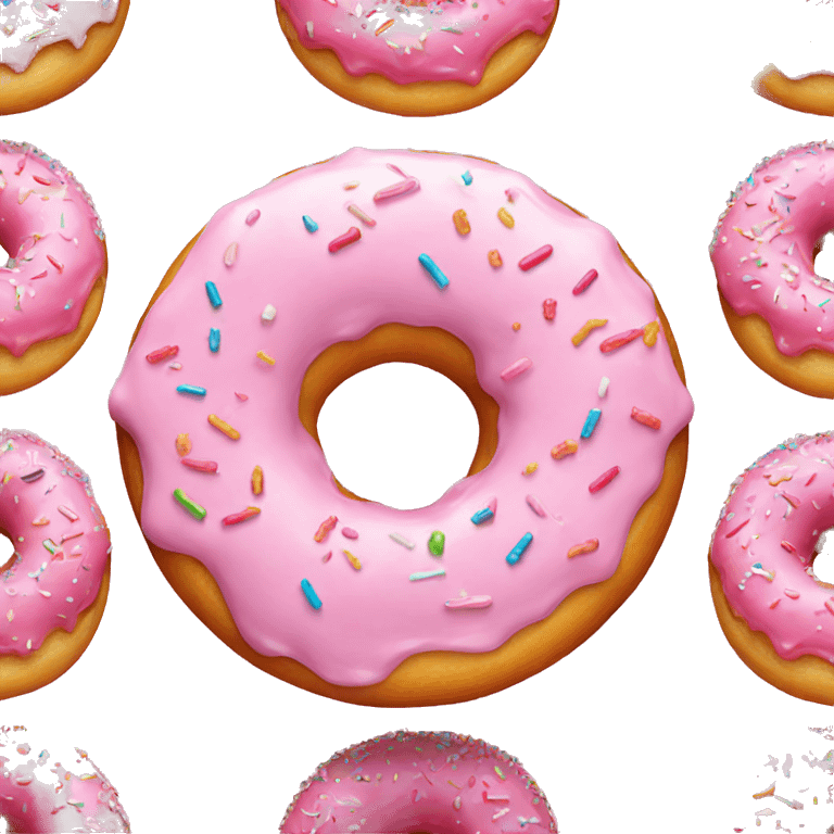 Pink sprinkle donut  emoji