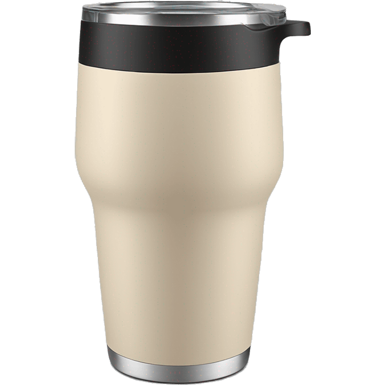 Beige 40oz tumbler with handle and tapered bottom  emoji