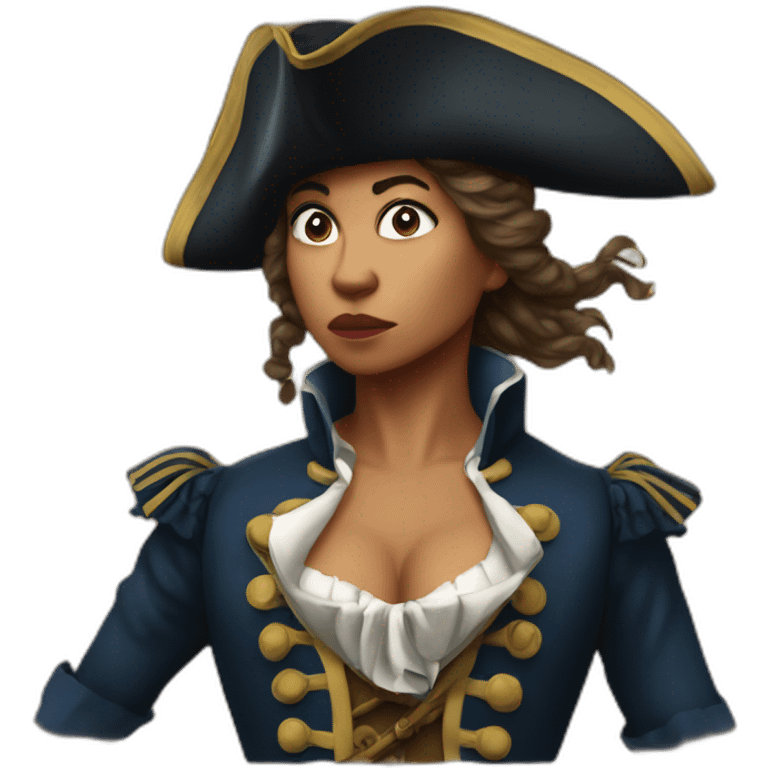 Pirate Zendaya in 18th century, shocked emoji