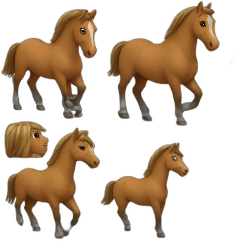 Angela Merkel as a horse emoji