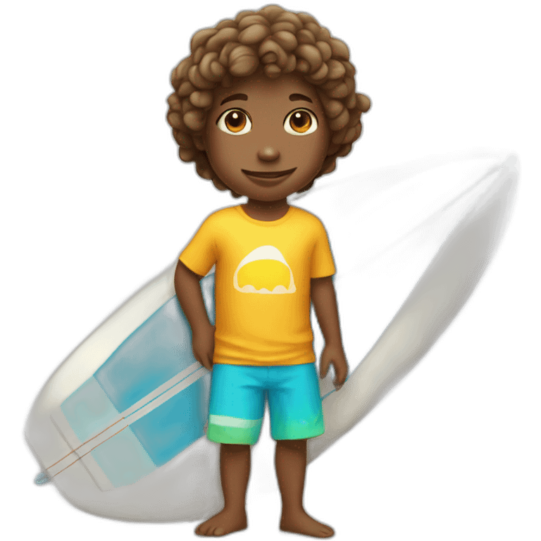 surfer young kid emoji