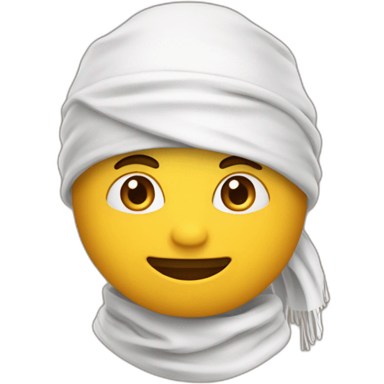 Un gars blanc avec un bandana marron clair,cheveu marron emoji