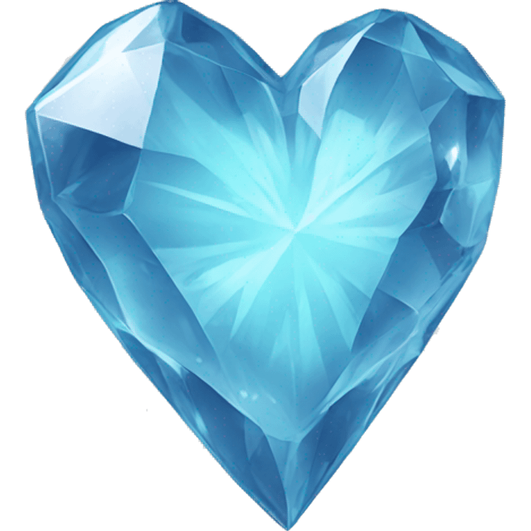 Clear crystal heart emoji