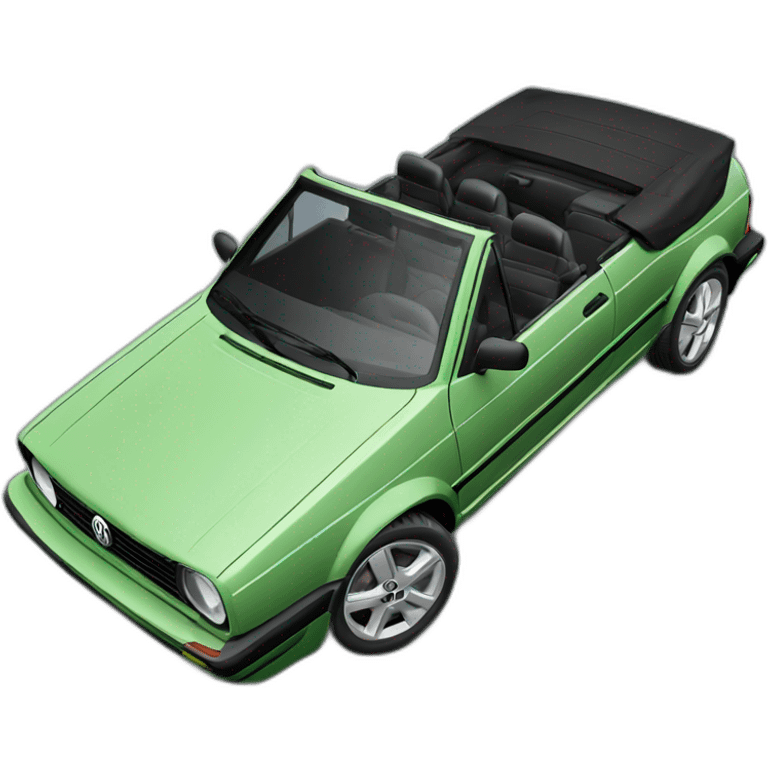 volkswagen golf 3 cabrio green emoji