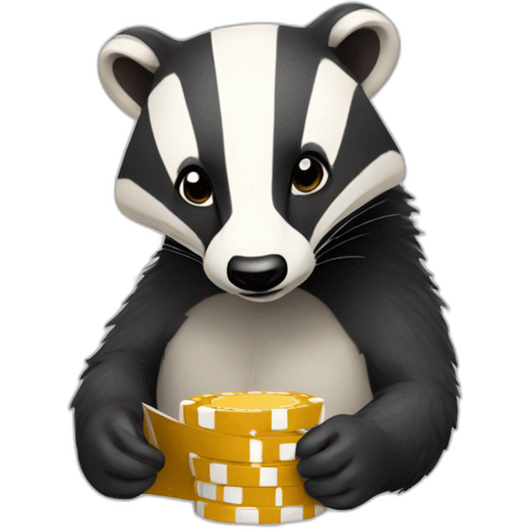 badger playing poker emoji