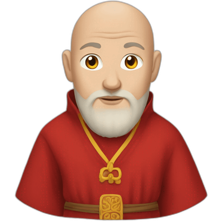 Caucasian Monk in red robe emoji