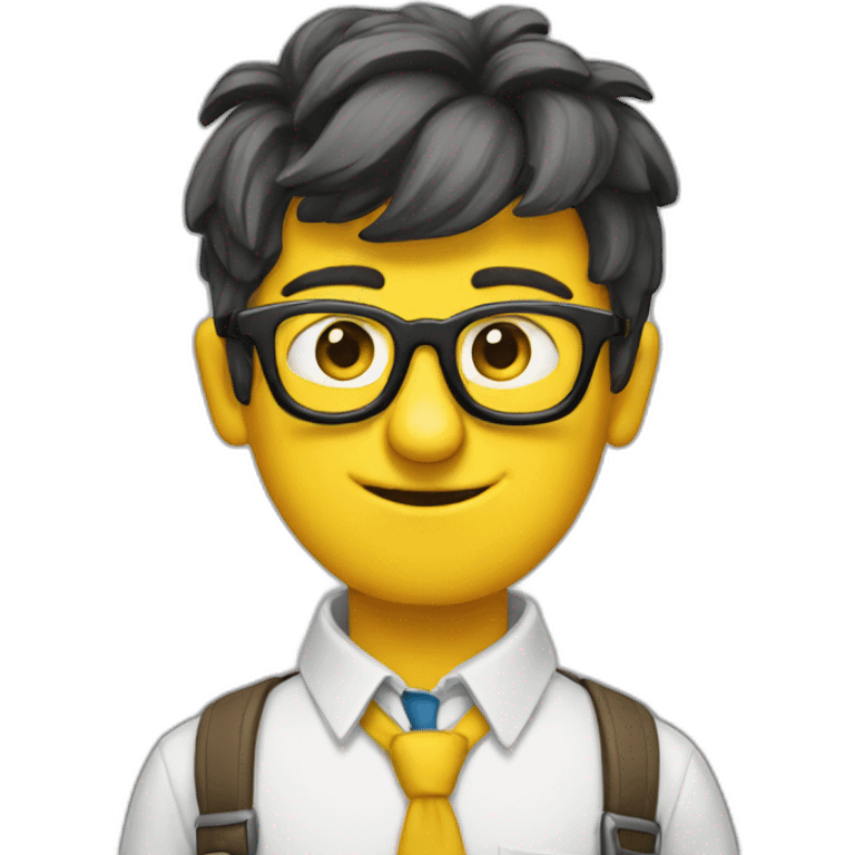 Nerd minion emoji